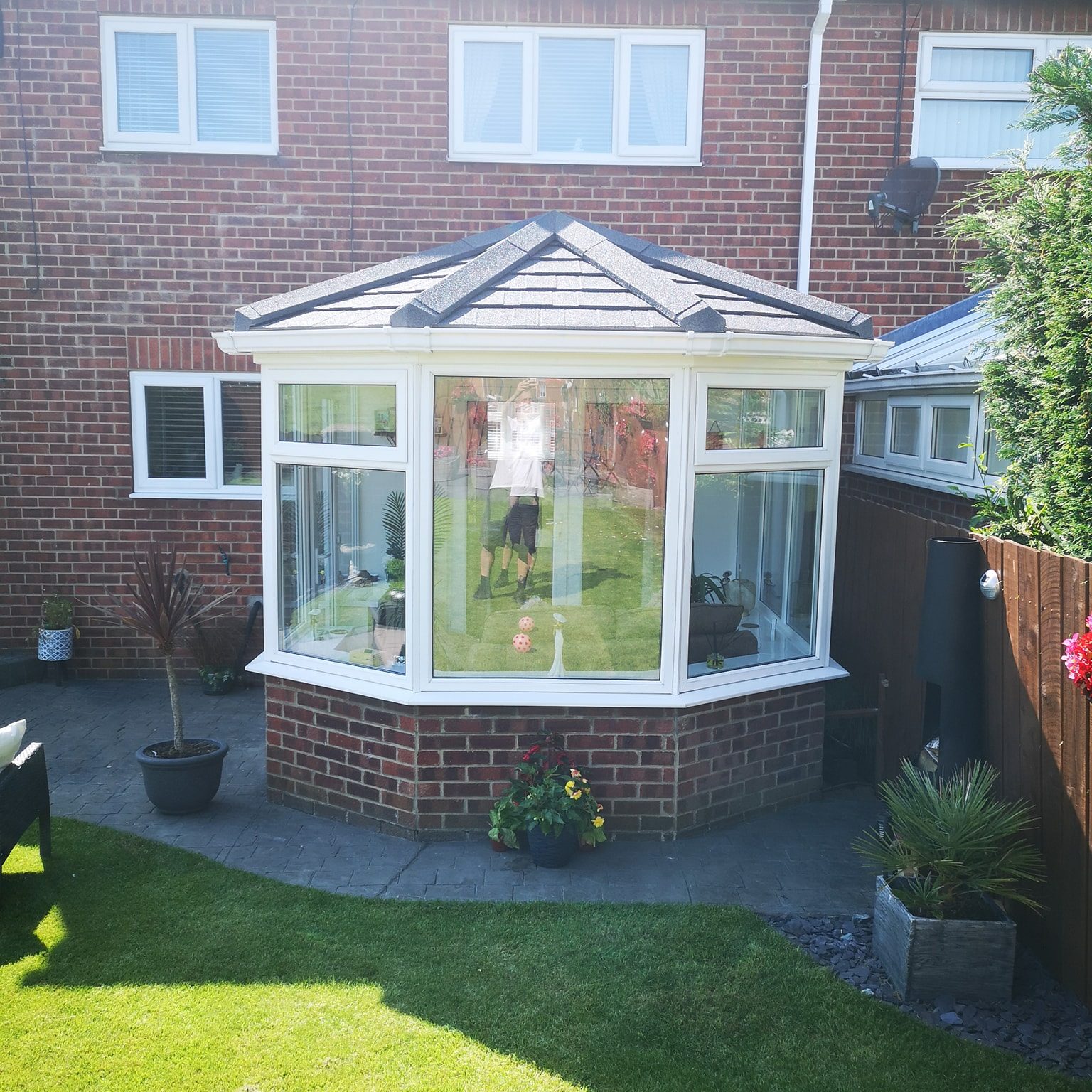 Conservatory Conversion on a warm sunny day